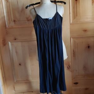 NWOT James Perse Black Silk Blend Spaghetti-strap Dress